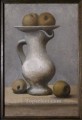 ピッチャーとリンゴのある静物画 1913 年キュビスト パブロ・ピカソ